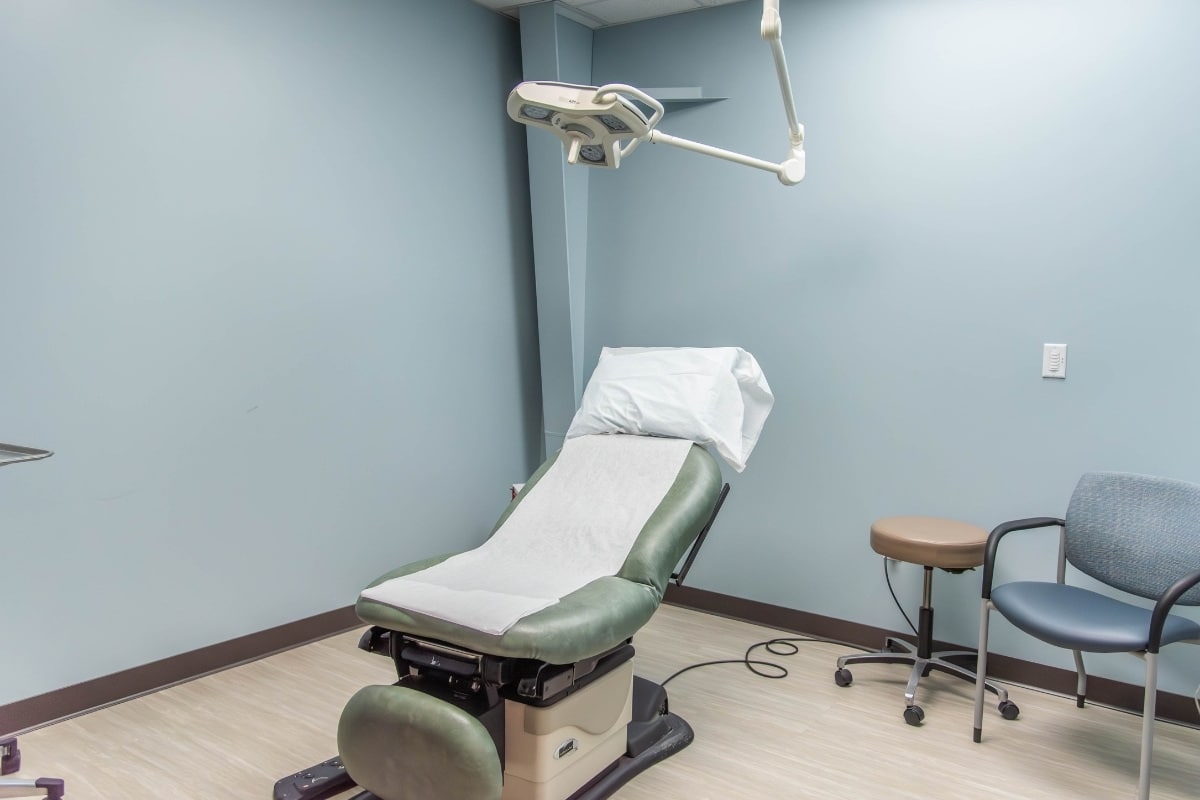 Williamsburg location 8 Peninsula dermatology exam room chair