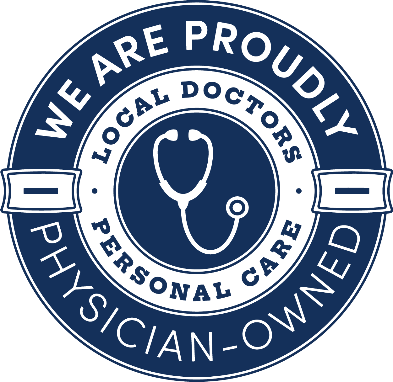 Penderm-independently owned badge-0126_navy Physician-owned badge for peninsula dermatology in williamsburg and newport news, va